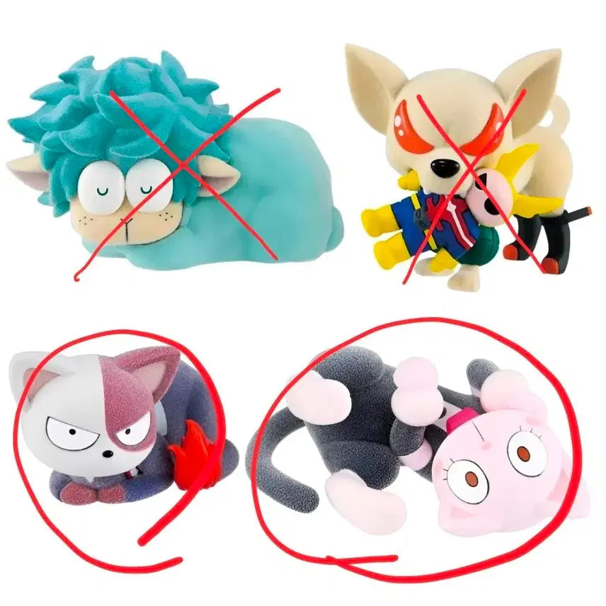 [BUNJANG] Banpresto My Hero Academia Fluffy Puffy 2-Figure Bundle Set / 히로아카  플러피퍼피 피규어 2종 일괄