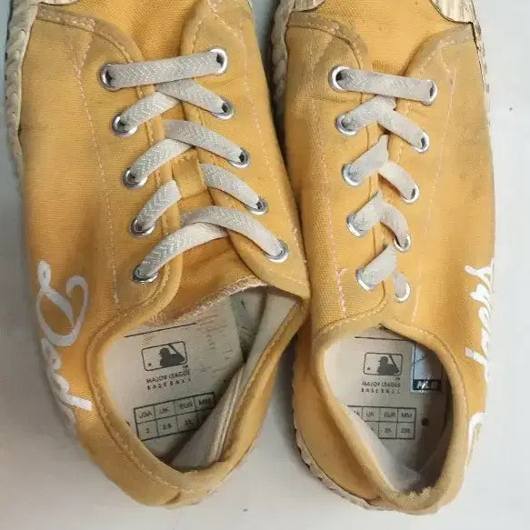 [BUNJANG] MLB Dodgers Mustard Sneakers / mlb 스니커즈 머스타드 다져스 다저스 220