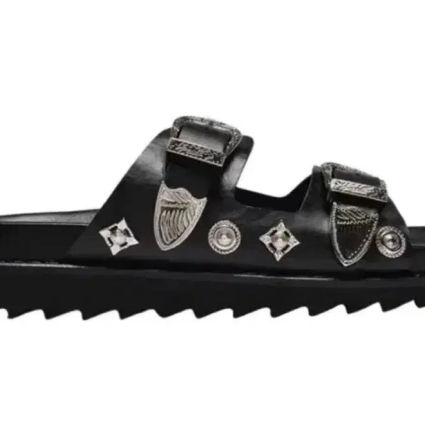 [BUNJANG] TOGA VIRILIS AJ830 Slide Leather Black 280 / [토가 비릴리스]AJ830 슬라이드 레더 블랙 280(43)