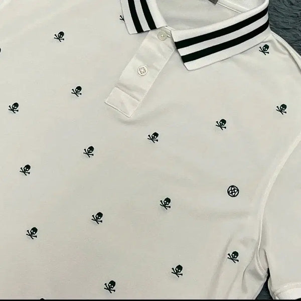 [BUNJANG] G/FORE Bee Pattern Polo Shirt White 105 / 지포어 꿀벌 패턴 카라티 화이트 105 가슴단면 56