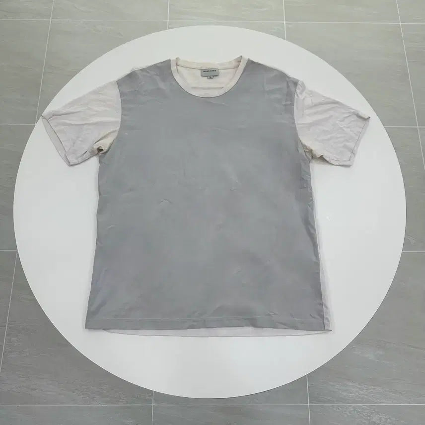 [BUNJANG] Wooyoungmi System Homme Layered Design Vintage Short Sleeve T-Shirt Size 52 / 우영미 시스템옴므 레이어드 디자인 빈티지 반팔 52