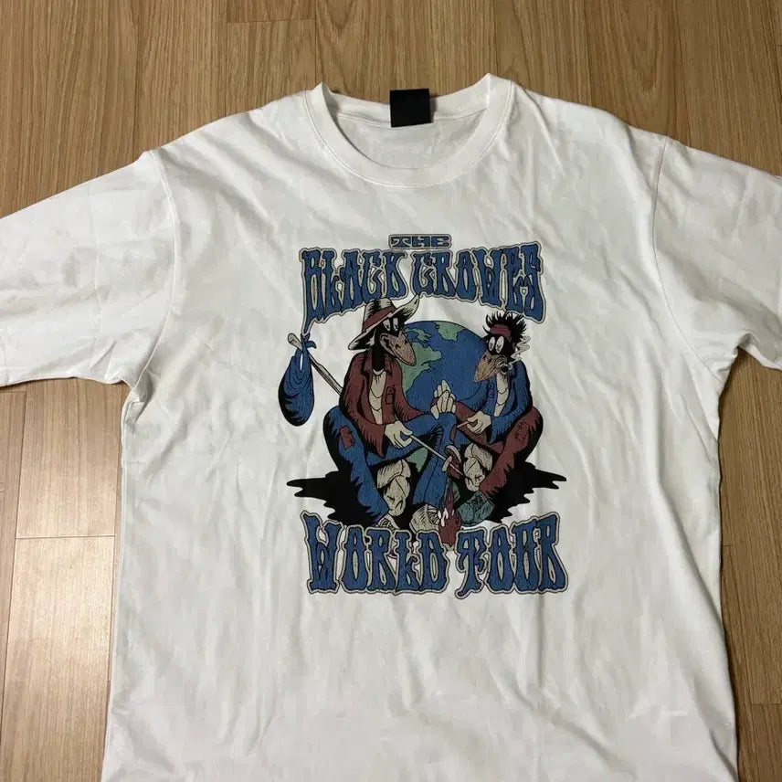 [BUNJANG] TOPTEN Double Black World Tour T-Shirt XL White / 탑텐 더블랙 월드투어 반팔 (XL)