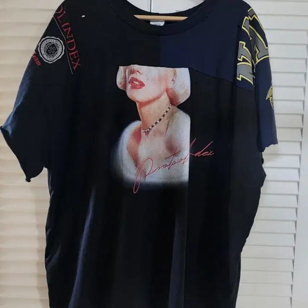 [BUNJANG] Marilyn Monroe Graphic Black T-Shirt / 마릴린 먼로 반팔 티셔츠 블랙