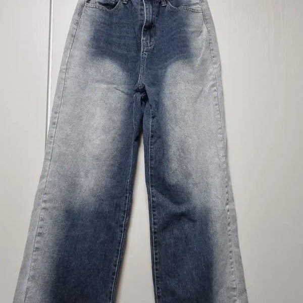 [BUNJANG] Wide Denim Pants Gradient Wash / 와이드 데님 팬츠 그라데이션 워싱