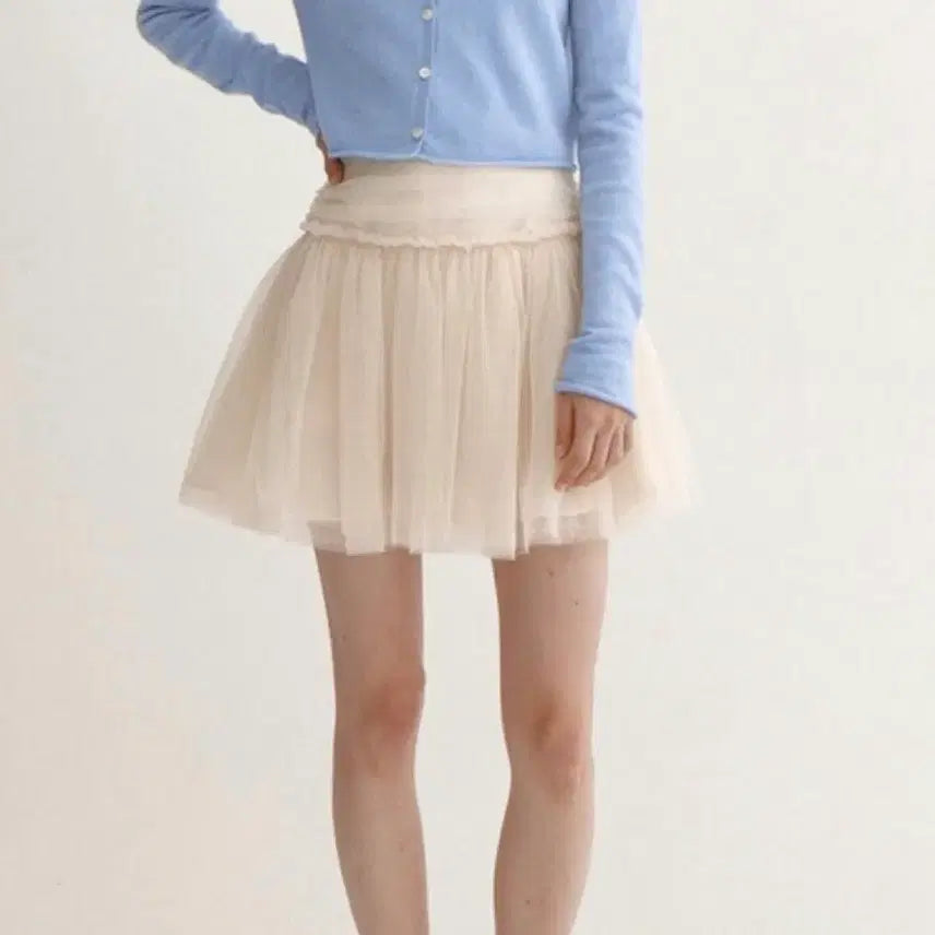 [BUNJANG] Floem Nina Tulle Skirt Cream M / 플로움 니나 샤스커트