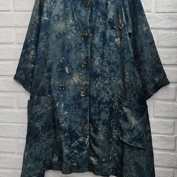 [BUNJANG] Chunji Pool Linen Long Shirt Jacket / A4780  인견 롱셔츠쟈켓(초지풀)