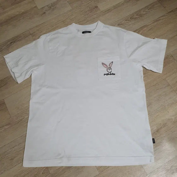 [BUNJANG] Milbon Rabbit Character Logo Play Short Sleeve T-Shirt / 밀본 티셔츠 100호