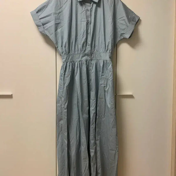 [BUNJANG] BNX Sky Blue Shirt Dress / BNX 하늘색 셔츠 원피스 새상품