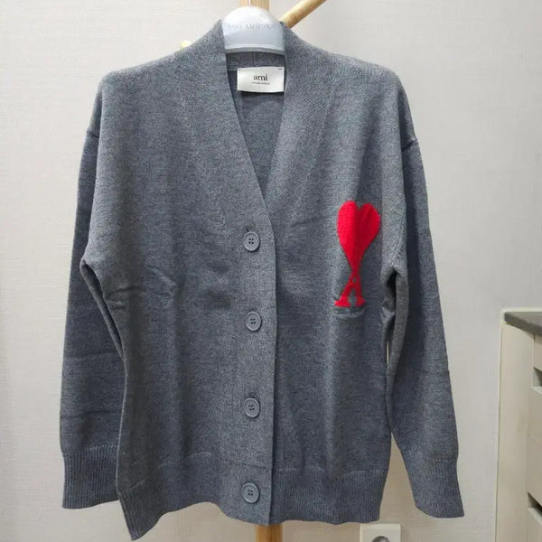 [BUNJANG] AMI Paris Ami de Coeur Logo Wool Cardigan / 아미 하트 울가디건