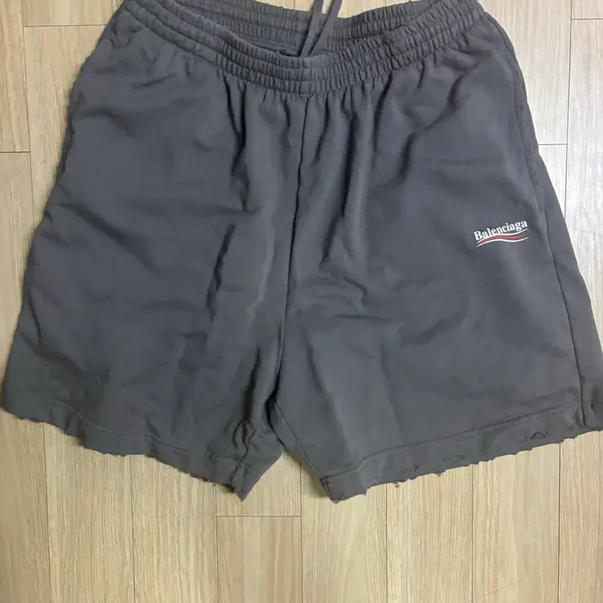 [BUNJANG] Balenciaga Logo Shorts Grey / 발렌시아가 로고 반바지 그레이
