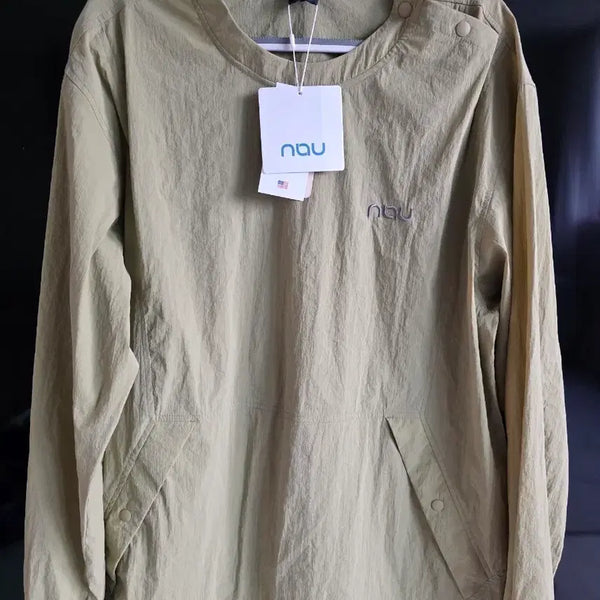 [BUNJANG] NOW Khaki Windbreaker Jacket (L) / 나우 카키색 바람막이 L