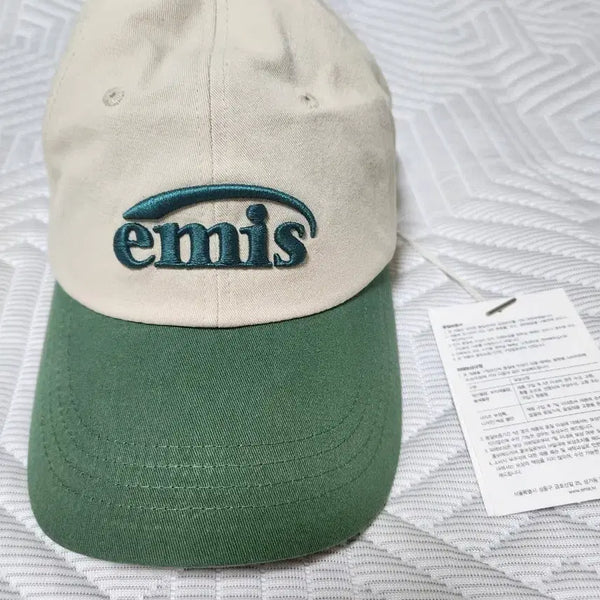 [BUNJANG] Emis Baseball Cap Beige Green / Emis 볼캡 베이지 그린