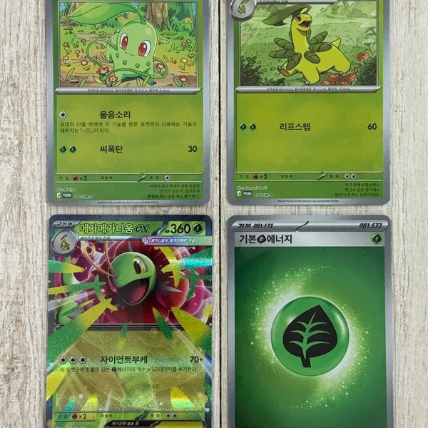 [BUNJANG] Mega Meganium ex Promo Card Set / 메가 메가니움ex 프로모 카드 세트