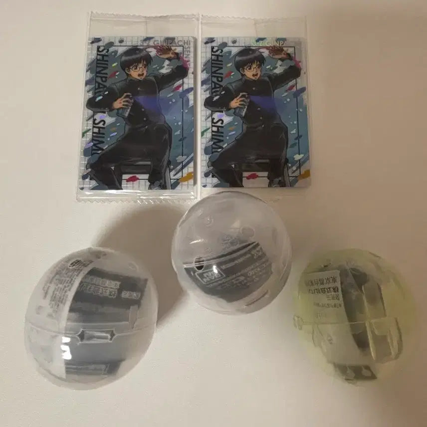 [BUNJANG] Gintama Shinpachi Shimura Acrylic Card (2 Types) + Capsule (3 pcs) / 은혼 신파치 시무라 아크릴 카드 2종 + 캡슐 3개