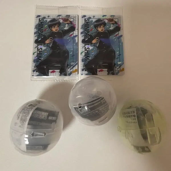 [BUNJANG] Gintama Shinpachi Shimura Acrylic Card (2 Types) + Capsule (3 pcs) / 은혼 신파치 시무라 아크릴 카드 2종 + 캡슐 3개