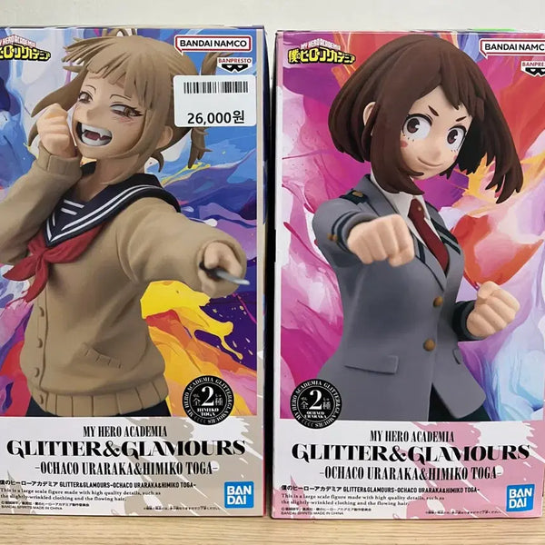 [BUNJANG] My Hero Academia Ochaco Uraraka & Himiko Toga Glitter Glamours Figure Bundle Set / 일괄] 나히아 히로아카 글리터 글래머스 우라라카 오챠코, 토가 피규어