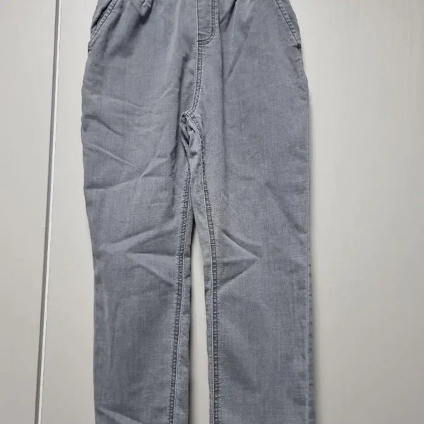 [BUNJANG] Grey Denim Pants with Elastic Waistband / 허리 밴딩 그레이 데님