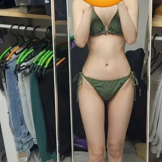 [BUNJANG] Khaki Bikini Swimsuit / 카키색 비키니 수영복