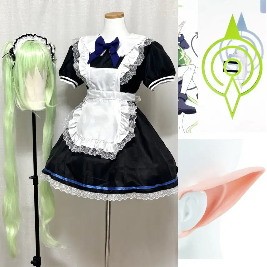 [BUNJANG] Blue Archive Tetsudougaki Nozomi Maid Cosplay Set / 블루아카이브 철도가키 노조미 메이드 코스프레