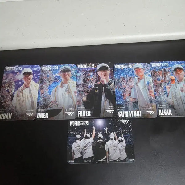 [BUNJANG] T1 League of Legends 2025 Worlds Champions Skin Photocard / MSI 팬페스타 2025 T1 월즈 우승스킨 포토카드
