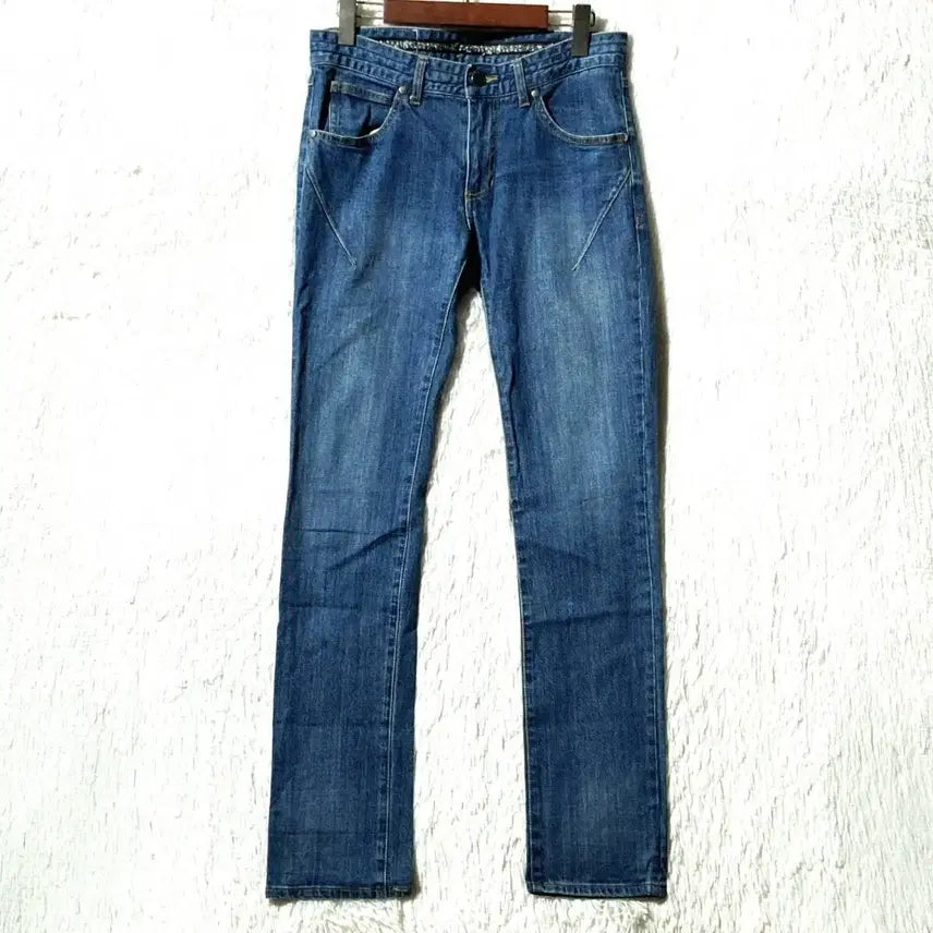 [BUNJANG] Number Nine Slim Straight Washed Denim Pants / 넘버나인 슬림스트레이드 워시드 데님 밴츠