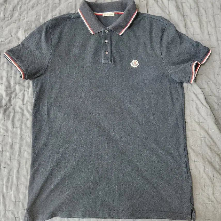 [BUNJANG] Moncler Short Sleeve Polo Shirt Navy / 몽클레어 반팔 카라티 네이비