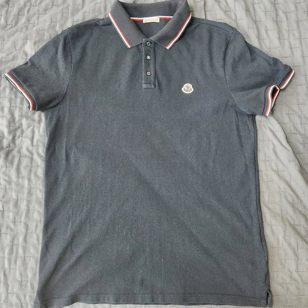 [BUNJANG] Moncler Short Sleeve Polo Shirt Navy / 몽클레어 반팔 카라티 네이비