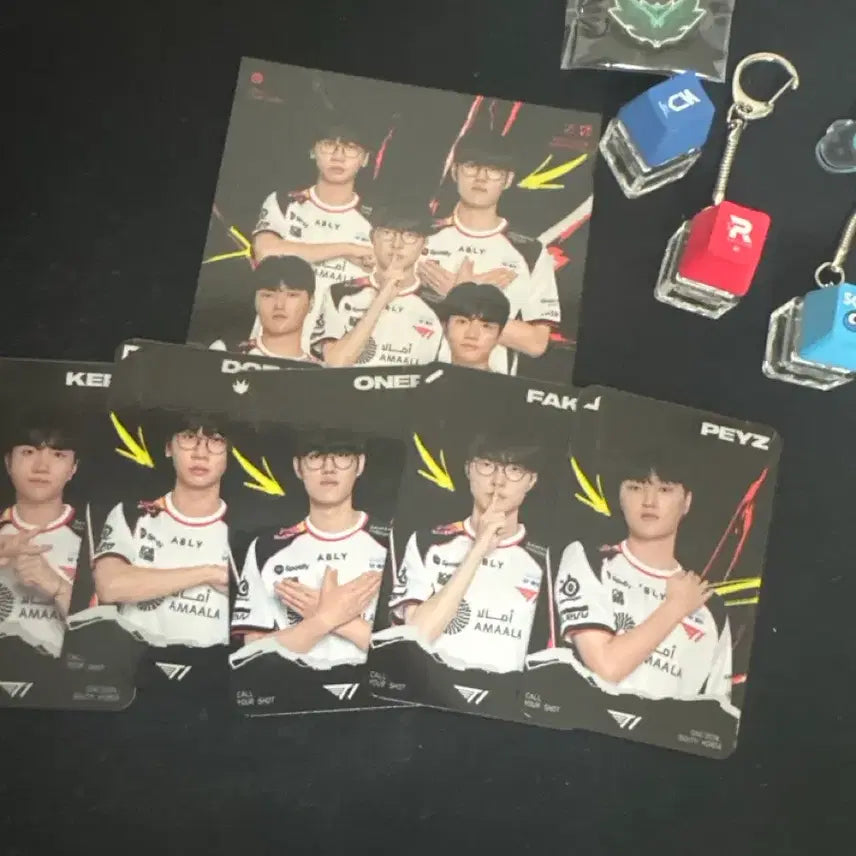 [BUNJANG] T1 Faker MSI 2023 Fan Festa Photocard, Keycaps, and Badge Set / msi 대전 팬 페스타 t1 포토카드 등