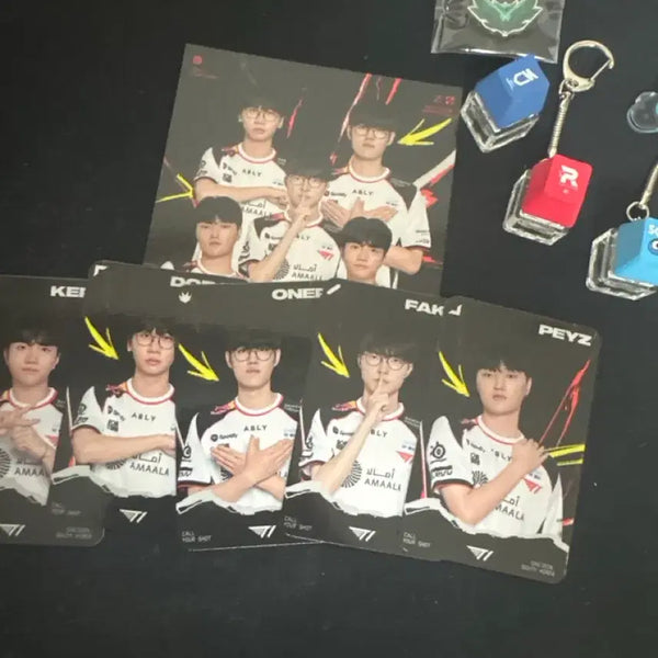 [BUNJANG] T1 Faker MSI 2023 Fan Festa Photocard, Keycaps, and Badge Set / msi 대전 팬 페스타 t1 포토카드 등