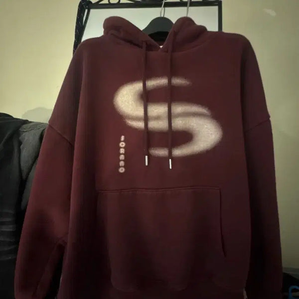 [BUNJANG] Sorano Burgundy Hoodie L Size / 소라노 버건디 후드티