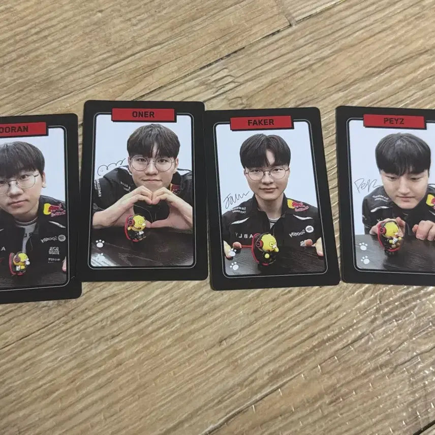 [BUNJANG] T1 Chunsik Keyring Plush Photocard Set / 티원 춘식 키링 인형 포카 도란 오너 페이커 케리아 페이즈 포토카드
