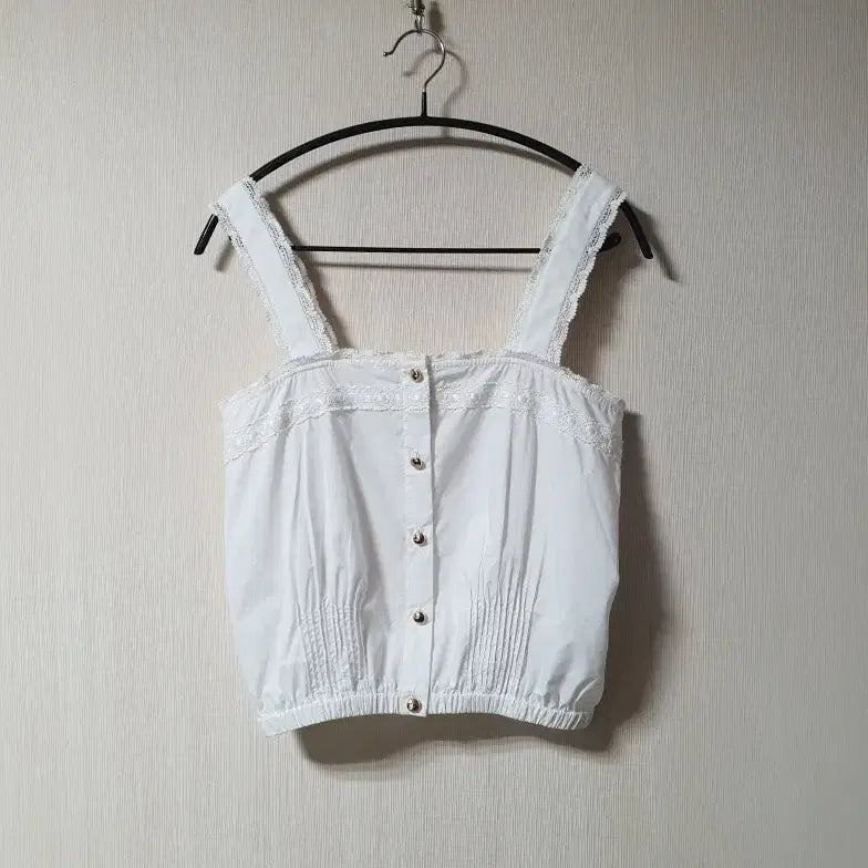 [BUNJANG] Maje Lace Detail Cropped Bustier Blouse Top Size 1 / 마쥬 maje 레이스 디테일 크롭 뷔스티에 블라우스 탑 1사이즈 26ss
