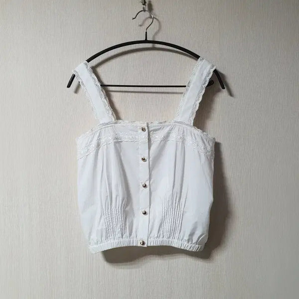 [BUNJANG] Maje Lace Detail Cropped Bustier Blouse Top Size 1 / 마쥬 maje 레이스 디테일 크롭 뷔스티에 블라우스 탑 1사이즈 26ss