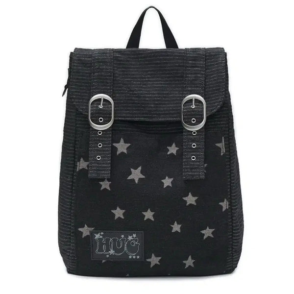 [BUNJANG] hugeskin Star Dust Denim Backpack (Black Denim) / 허그유어스킨 스타 더스트 데님 백팩(블랙 데님)
