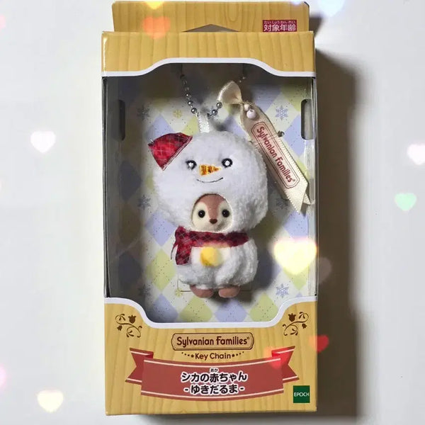 [BUNJANG] Sylvanian Families Deer Snowman Keychain / 실바니안 사슴 눈사람 키링