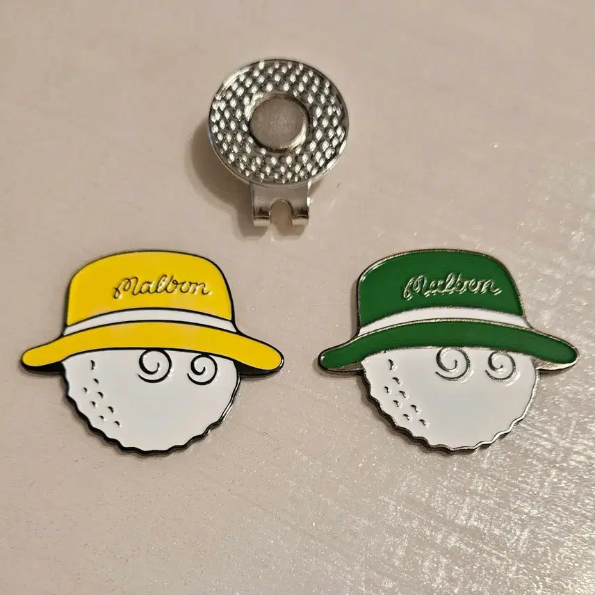 [BUNJANG] Malbon Golf Ball Marker Hat Design Set (2 pcs) / 말본볼마커 모자 디자인 2개 세트