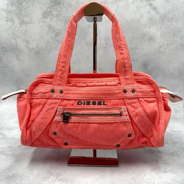 [BUNJANG] Diesel Archive Denim Shoulder Bag Coral / 디젤 아카이브 데님 숄더백 코랄