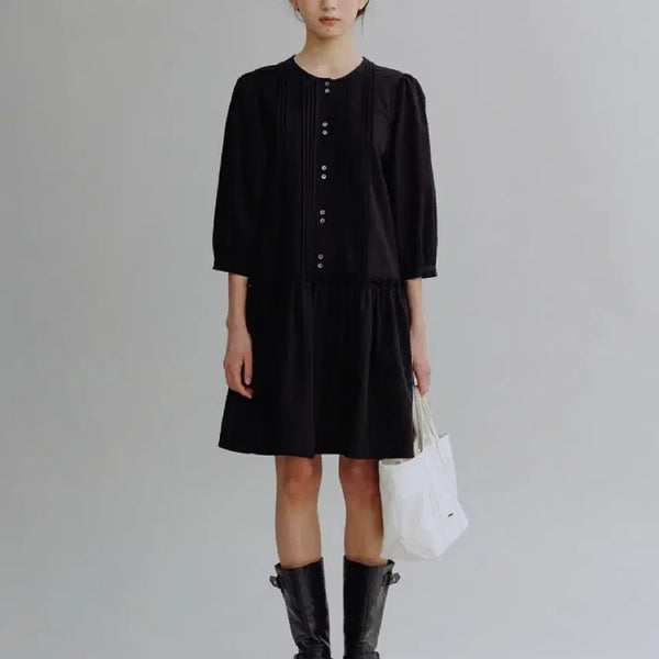 [BUNJANG] Mango Please Heidy Cotton One Piece Black / 망고매니플리즈 HEIDY COTTON ONE PIECE 블랙