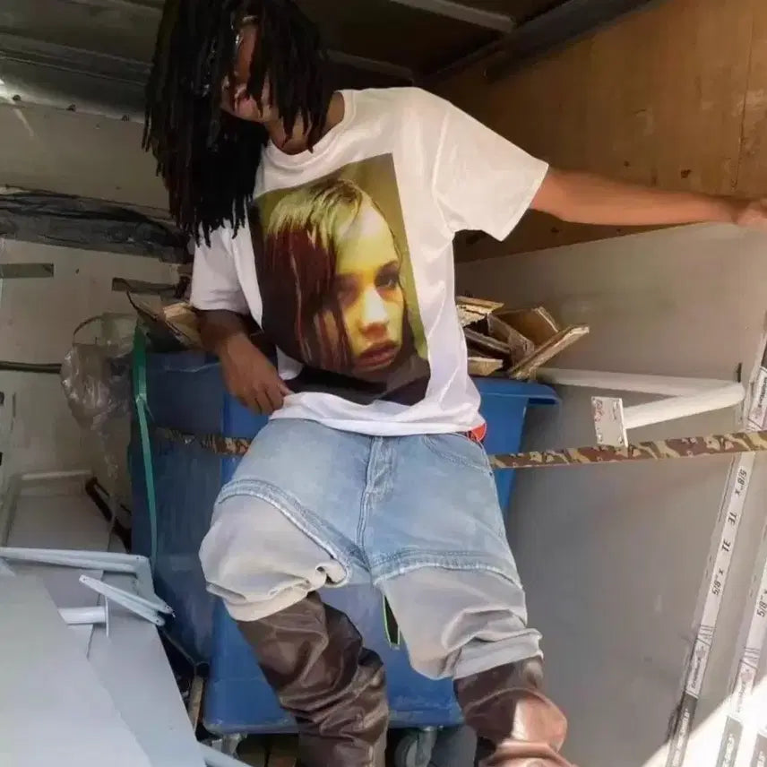 [BUNJANG] Raf Simons FW18 Christiane F Wet Hair T-Shirt White L / Raf Simons FW18 Christiane F Wet Hair