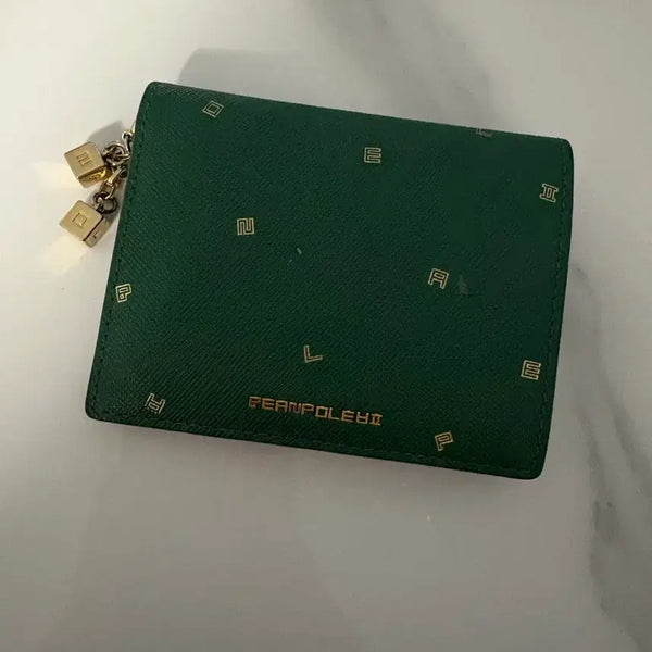 [BUNJANG] Beanpole Leather Bifold Wallet - Green / 빈폴 반지갑 그린
