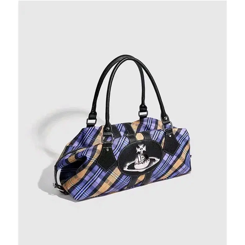 [BUNJANG] Vivienne Westwood Check Tote Bag / 비비안웨스트우드 체크 토트백