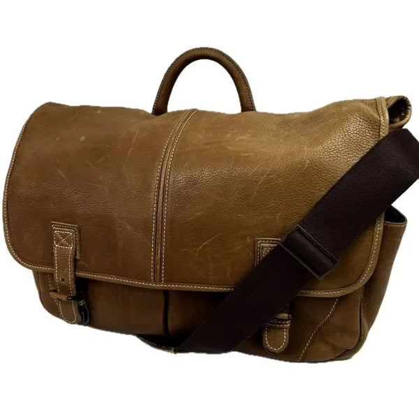 [BUNJANG] LL Bean Archive Vintage Cowhide Messenger Bag / 엘엘빈 LLBEAN 아카이브 빈티지 소가죽 메신저백
