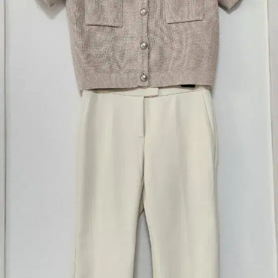 [BUNJANG] MINE Ivory Bootcut Pants / 한섬 마인(MINE) 아이보리 부츠컷 팬츠 61-90