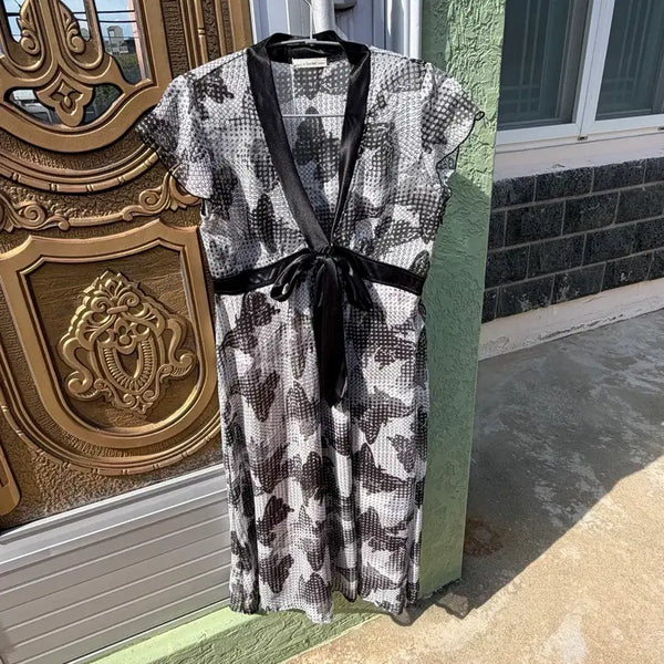[BUNJANG] Vintage Butterfly Midi Dress / 빈티지 나비 버터플라이 미디 원피스 백예린