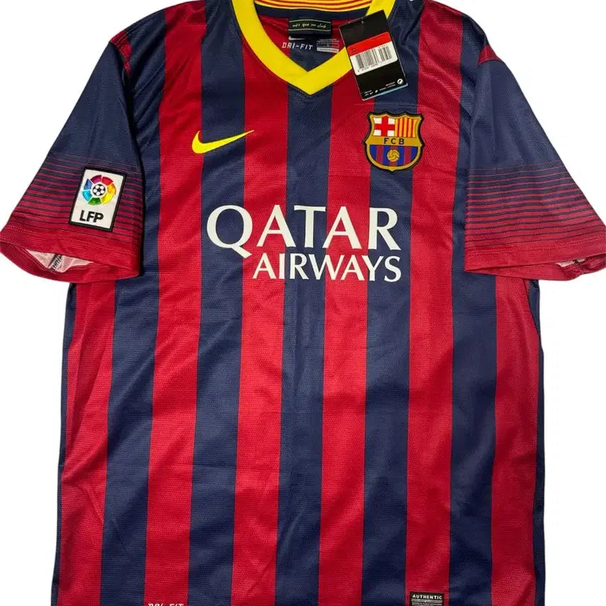 [BUNJANG] FC Barcelona 2013-14 Home Replica Jersey L (BNWT) / BNWT 바르셀로나 13-14 홈 레플리카 L / LFP 패치 / 택보유 / 품번 532822-413