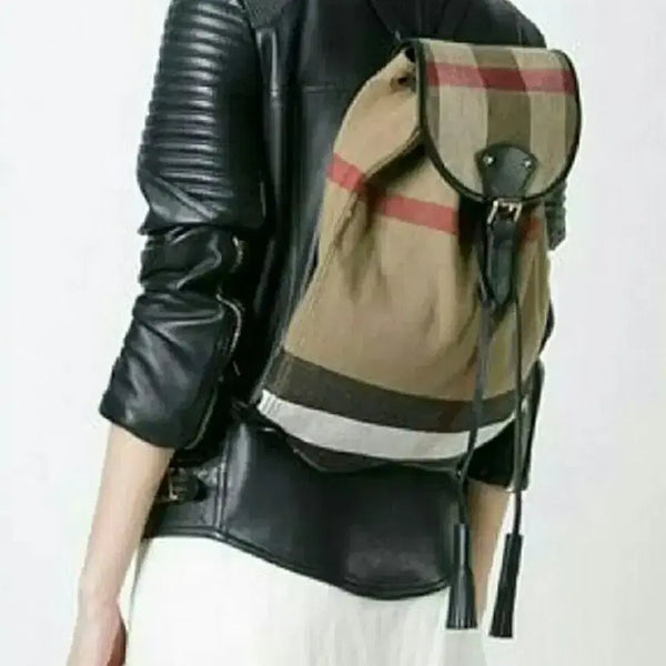 [BUNJANG] Burberry Check Backpack with Dust Bag / 정품)버버리 체크 백팩(더스트포함)