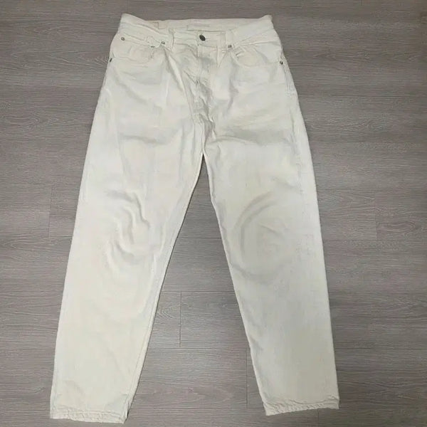 [BUNJANG] HATSKI Beige Loose Tapered Denim (Size 3) / 하츠키 (HATSKI) 베이지 루즈 테이퍼드 데님 (사이드 3)