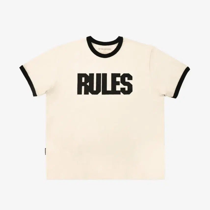 [BUNJANG] The Volunteers Rules T-Shirt (Cream) L / 더발룬티어스 룰즈 티셔츠 (크림)