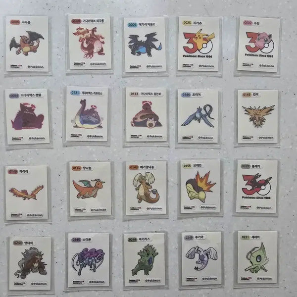 [BUNJANG] Pokemon Stickers 20 Types / 포켓몬 띠부씰 20종