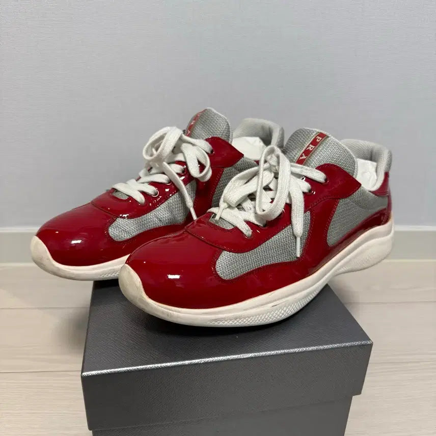 [BUNJANG] Prada America's Cup Sneakers Red UK 9 (280) / 프라다 아메리카컵 레드 UK9 (280)